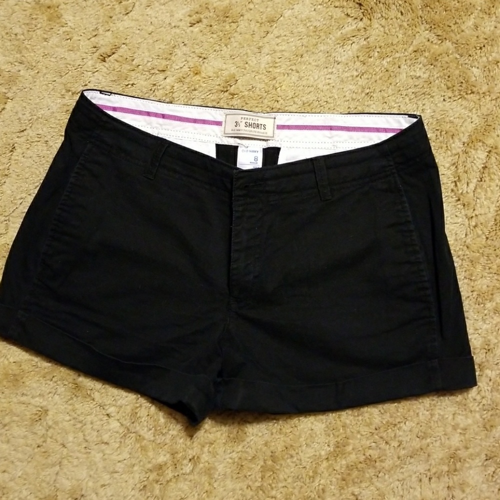 Black chino shorts